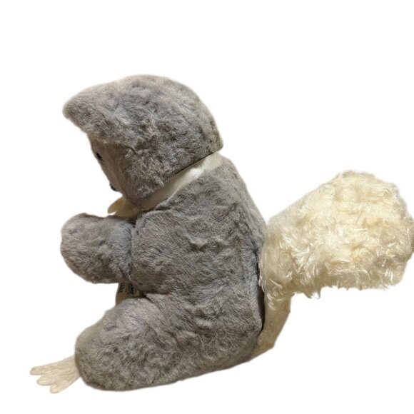 Vtg Knickerbocker Animals Of Distinction Gray Squirrel Plush Toy Posable Tail - Picture 7 of 15